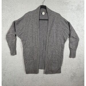 J. Crew Womens XS Gray Wool Cashmere Blend Open Cardigan Sweater Classic